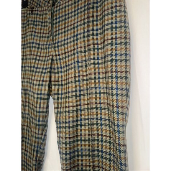 J. McLaughlin Womens Yara Olive Plaid Ankle Pants Sz 12 - Picture 9 of 16